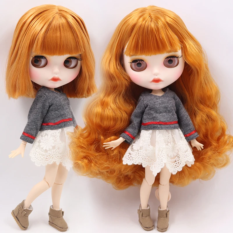 ICY Nude Blyth кукла на заказ № BL0145 оранжевый коричневый волосы индивидуальные резные губы лицо 1/6 bjd, pullip, licca, jerryberry