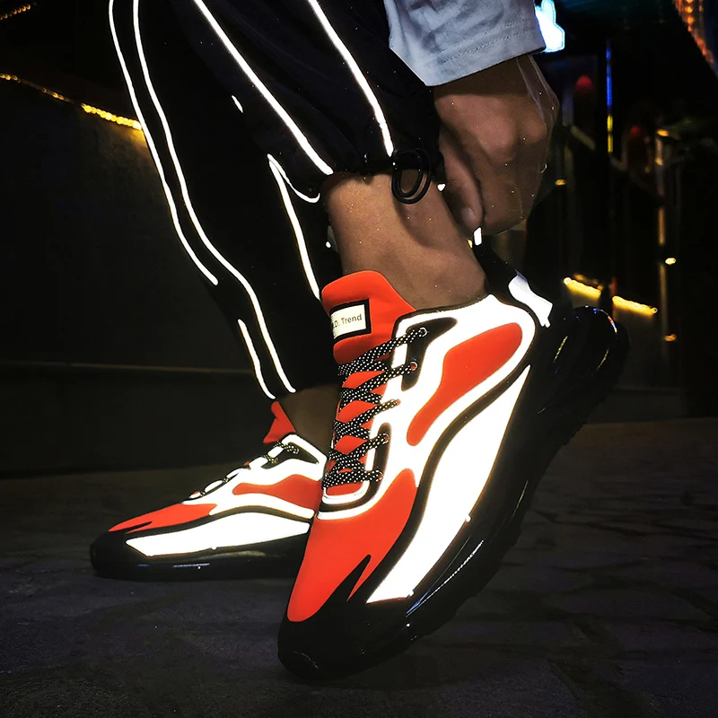 

Fashion Men's Sneakres Breathable Casual Shoes Outdoor Hard-wearing Reflective All-match Shoes Tenis Men Shoes Zapatillas Hombre