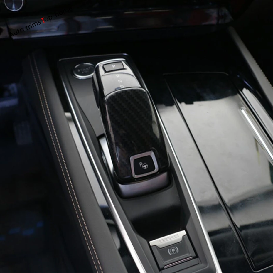 

Steering Wheel / Air AC Outlet Vents / Gear Shift Head Knob Cover Trim Carbon Fiber Look Accessories For Peugeot 508 2019 - 2021