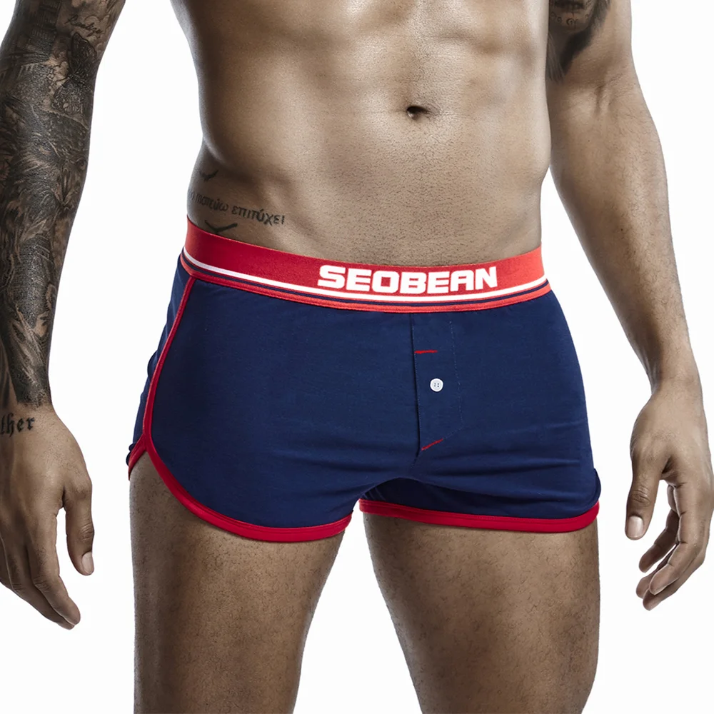 

SEOBEAN Men's Boxer Shorts Comfortable Underwear Men Boxers Home Shorts Pajama Bottoms Shorts Lounge Underpants Male Sleepwear