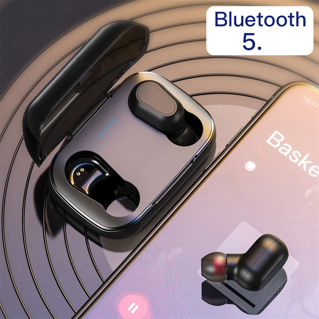Беспроводная мини-гарнитура Twins Bluetooth 5 0 Спортивная гарнитура портативная