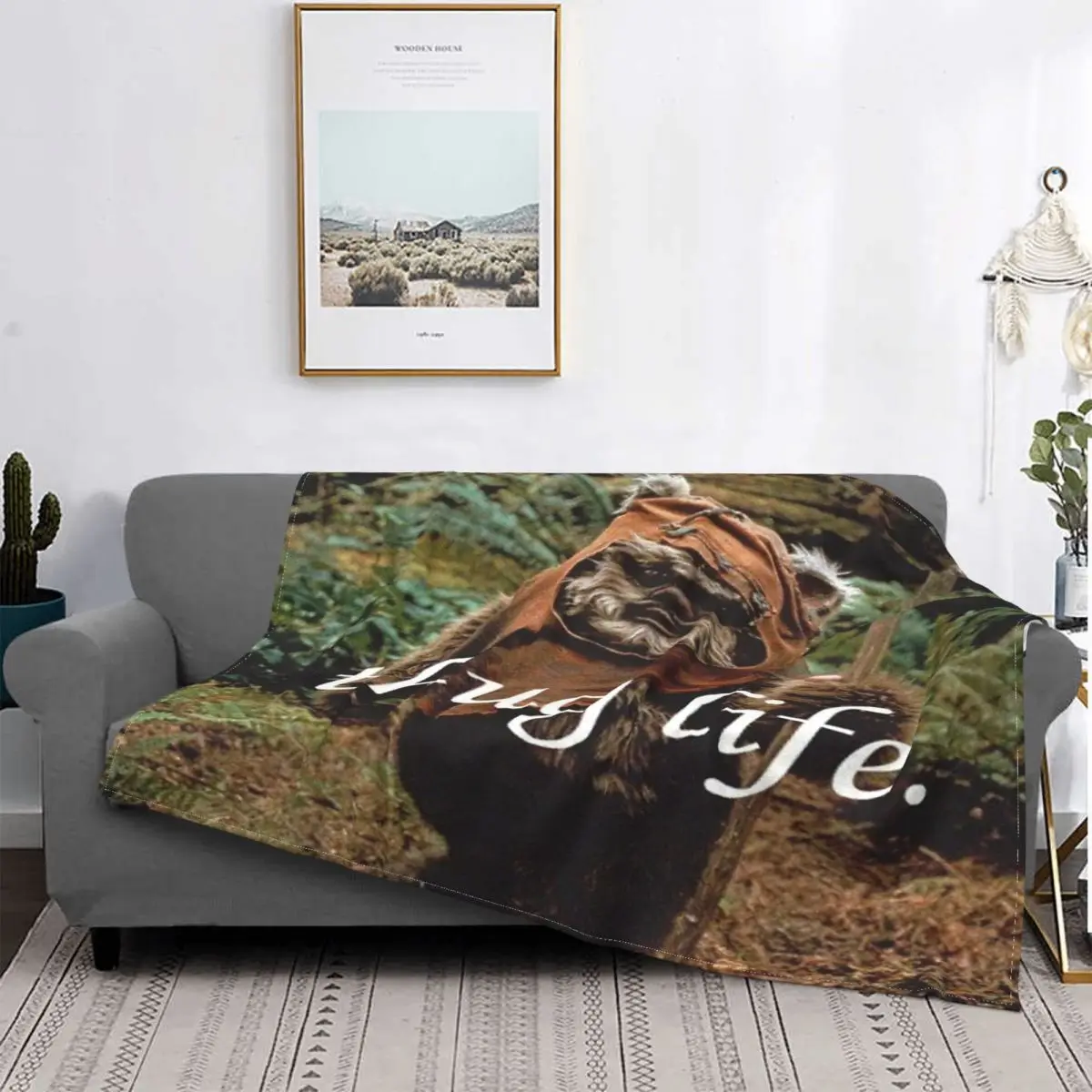

Ewok Thug Life-colcha a cuadros para cama, manta Heat MICA, manta