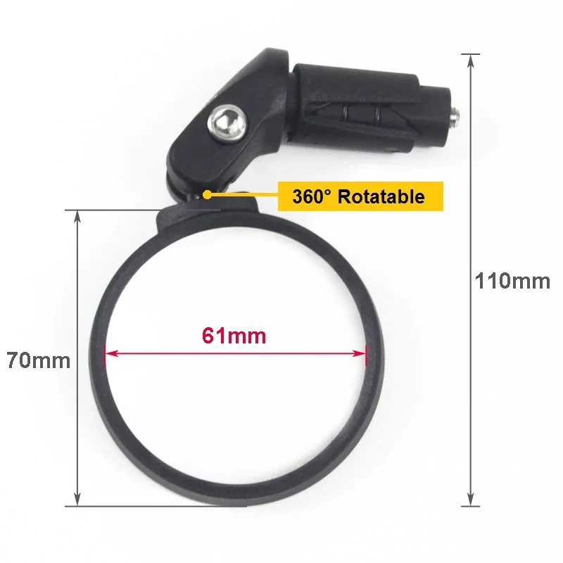 Зеркало заднего вида для велосипеда руль шоссейного зеркало с поворотом на 360 °