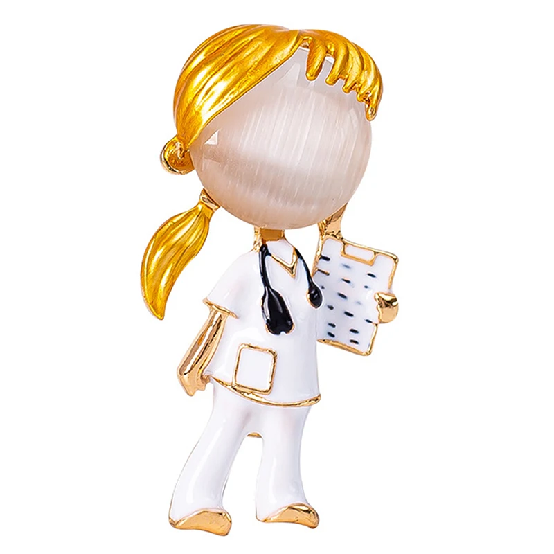 Броши с опалом и эмалью для мальчиков девочек медицинская брошь булавка