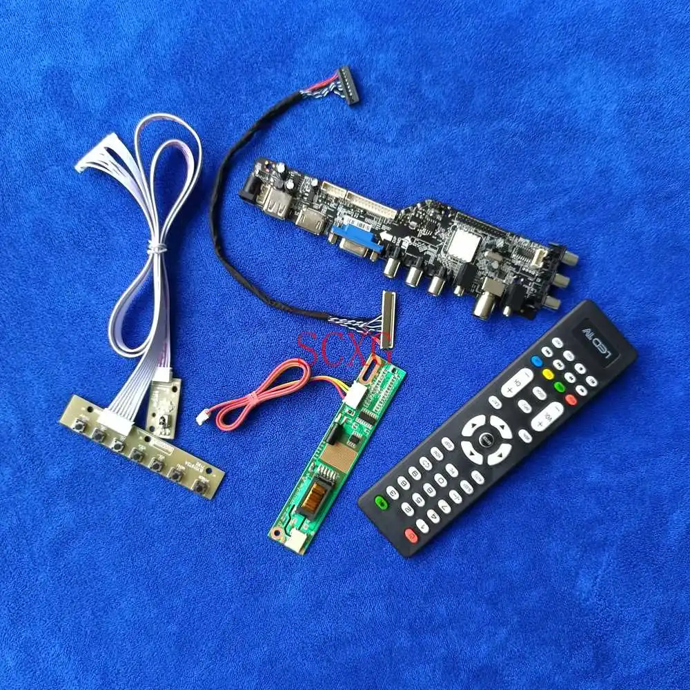 

1024*600 LVDS 30 Pin LCD Matrix Drive Board DVB Signal Digital HDMI-compatible USB VGA KIT Fit CLAA102NA01CW/CLAA102NA32CW 1CCFL