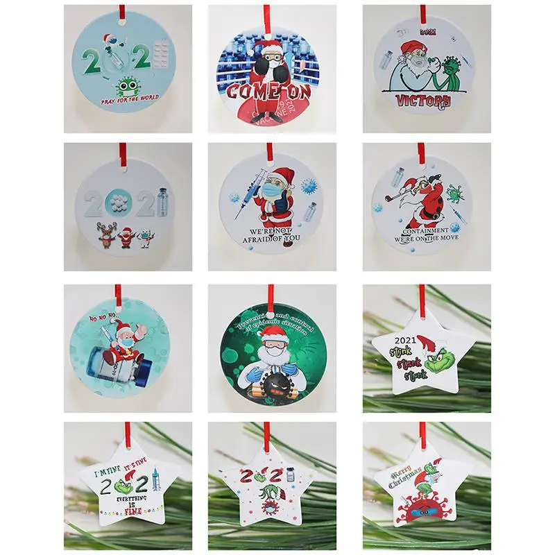 

Рождественская подвеска с тематикой вакцины, рождественская елка, дверь, окно, Декор