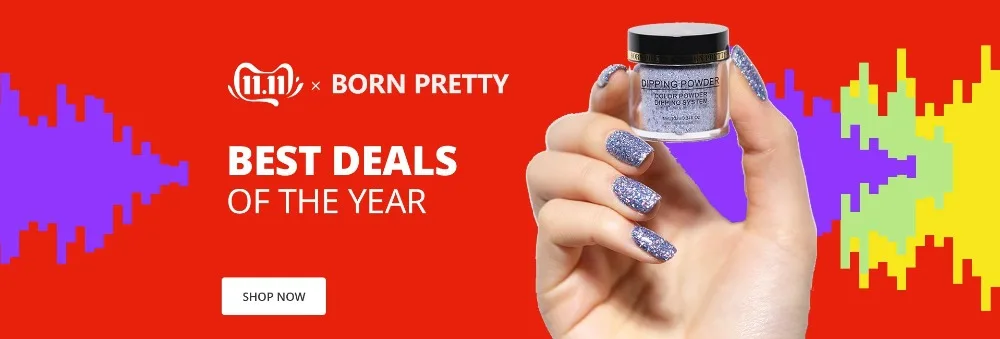 BORN PRETTY погружение ногтей порошок Набор база и Топ 2 в 1 гель голографический натуральный сухой активатор градиент французский без лампы лечения