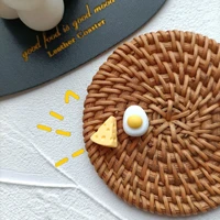 s925 silver ins cute food play with lotus egg ground ground simple egg cheese mini ear nail ear clip earring female