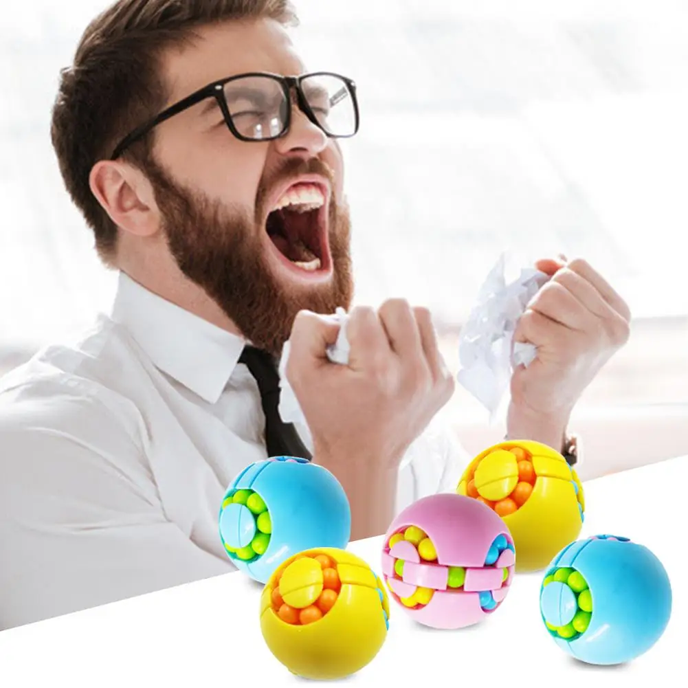 Pelota para cubos m&aacute;gicos de descompresi&oacute;n, puzle sensorial, juego de inteligencia, juguetes antiestr&eacute;s, Bola de ventilaci&oacute;n, novedad-3