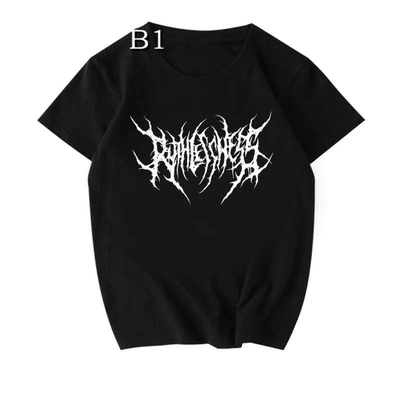 Футболка женская оверсайз с коротким рукавом и принтом в готическом стиле