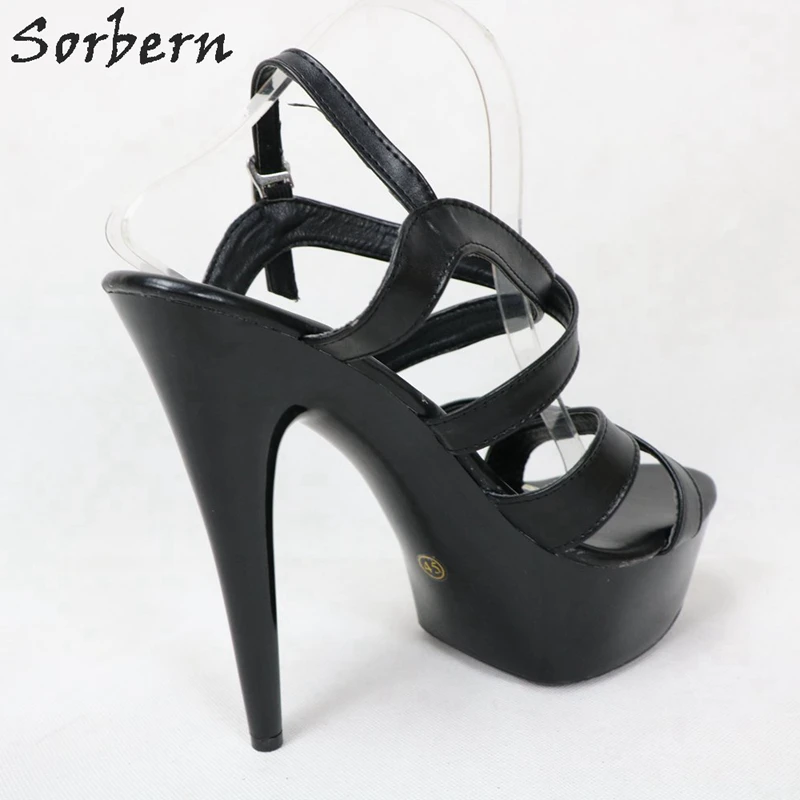 Женские дизайнерские босоножки Sorbern на платформе и высоком каблуке 15 см с