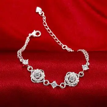 

Korean Fashion Simple and Generous Flower Lady Bracelet Sph003-b Sph003 Jewelry for Women Charm Bracelet Anime