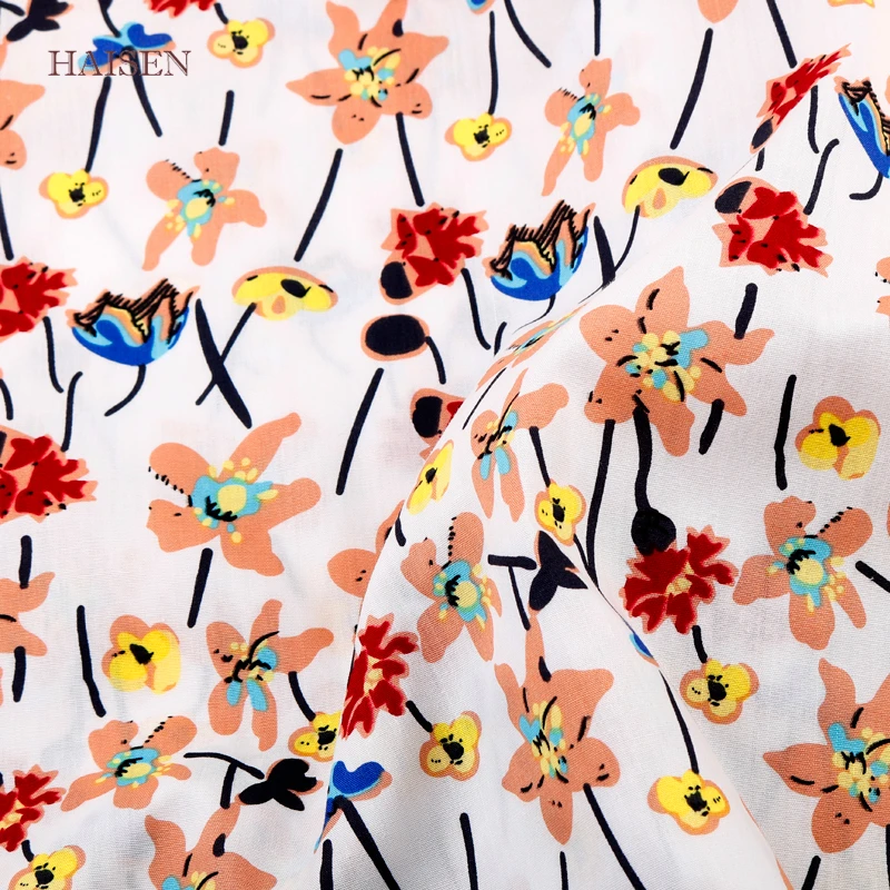 Haisen Цветочная серия печатная простыня ткань из поплина для квилтинга и шитья