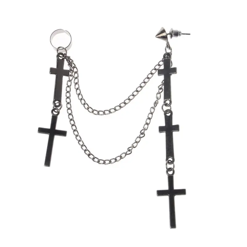 Длинные серьги каффы с кисточками в готическом стиле|Серьги-подвески| |