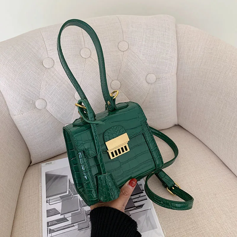 Миниатюрные сумки через плечо из искусственной кожи с узором под камень для лета