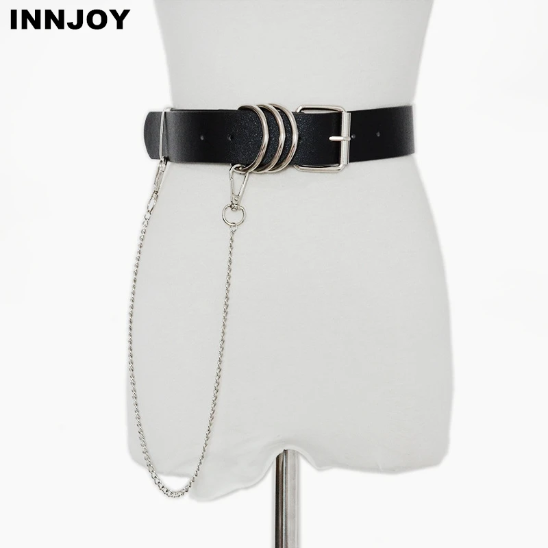 

2020 Fashion Women PU Leather Belts New Punk Chain Waistband Women Korean-Style Belt for Jeans Fashion Decorative