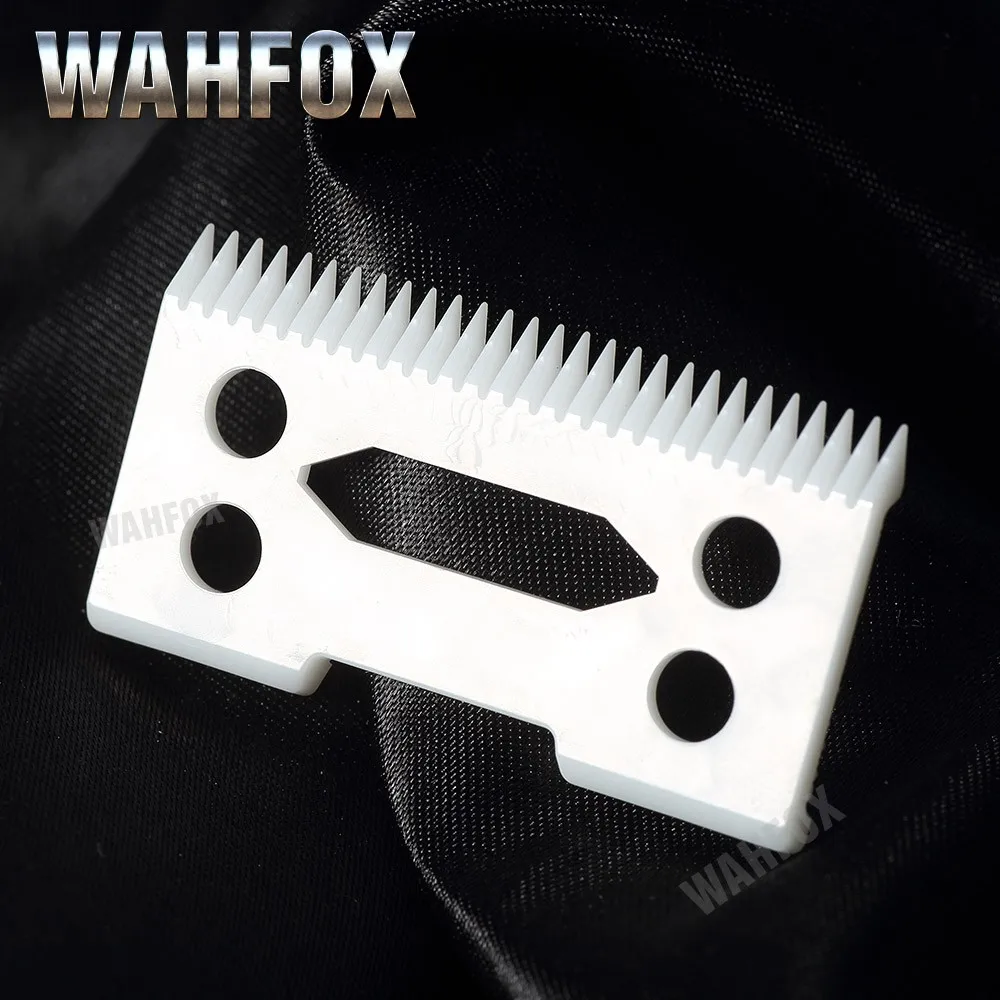 WAHFOX 100PCS/50SET Ceramic Movable Blade 2-Hole Ceramic Blade With Box For Cordless Clipper Replaceable Blade enlarge