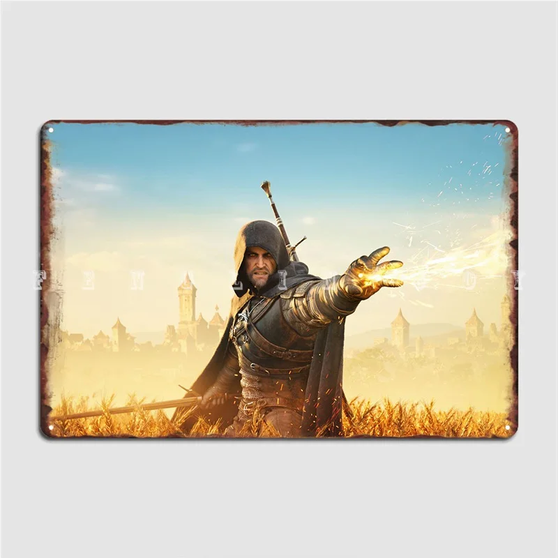 

Металлический знак Geralt Igni, настенный плакат, Настенная роспись, клубный бар, оловянные плакаты