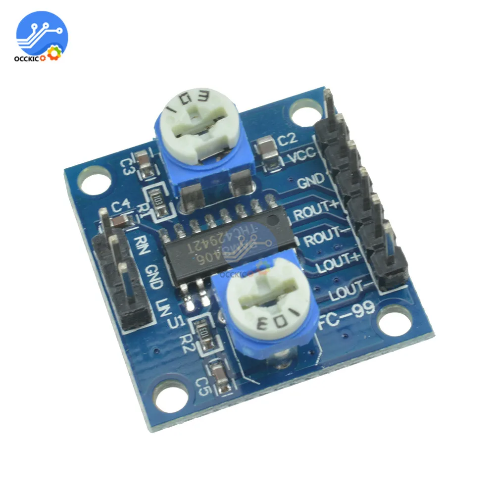 Плата усилителя PAM8406 цифровой звуковой динамик с потенциометром громкости 5Wx2