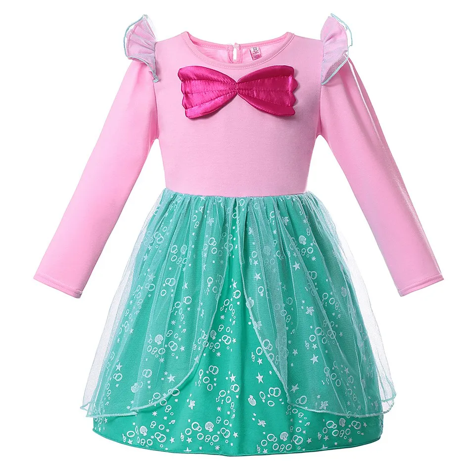 VOGUEON Girl Belle Princess Party Dress Summer Pageant Minnie Jasmine Snow White Mermaid Fancy Costume for Halloween Photography | Детская