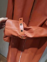 WomenCoat Spring New brand 2020 Genuine Leather Jacket High Quality Long Clothes Turn-Down Collar Import Natural Real Sheepskin