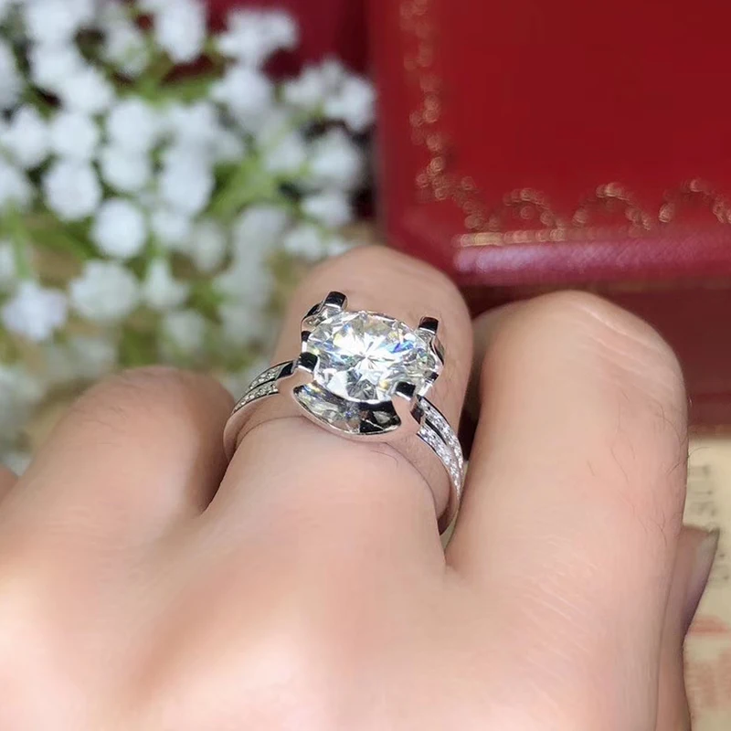 Ювелирные изделия CoLife серебряное обручальное кольцо Moissanite для женщин 2ct 3ct D Color VVS1