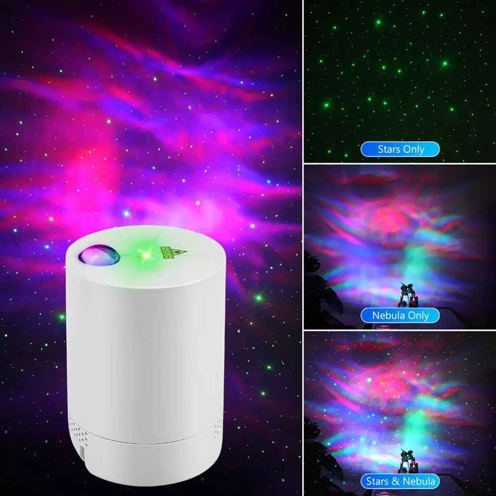 

1Pcs Remote Star Galaxy Laser Projector Starry Sky Stage Lighting Effect Bedrooms Kids Room Party Night Holiday Wedding Lights