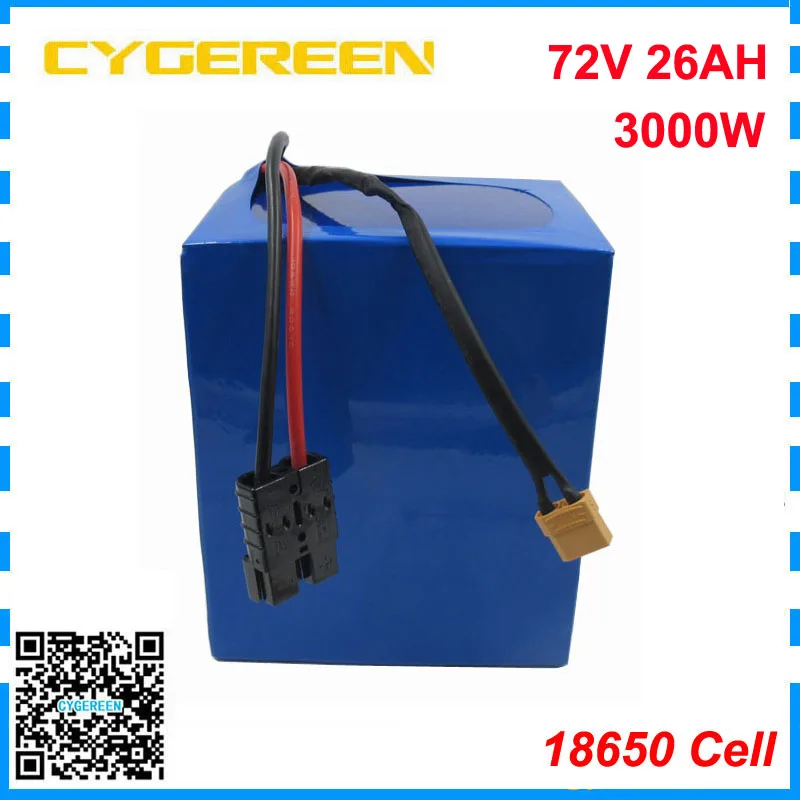 3000W 72 вольт 25AH E скутер батарея V 20AH литий ионный аккумулятор Пакет 2000W фара для