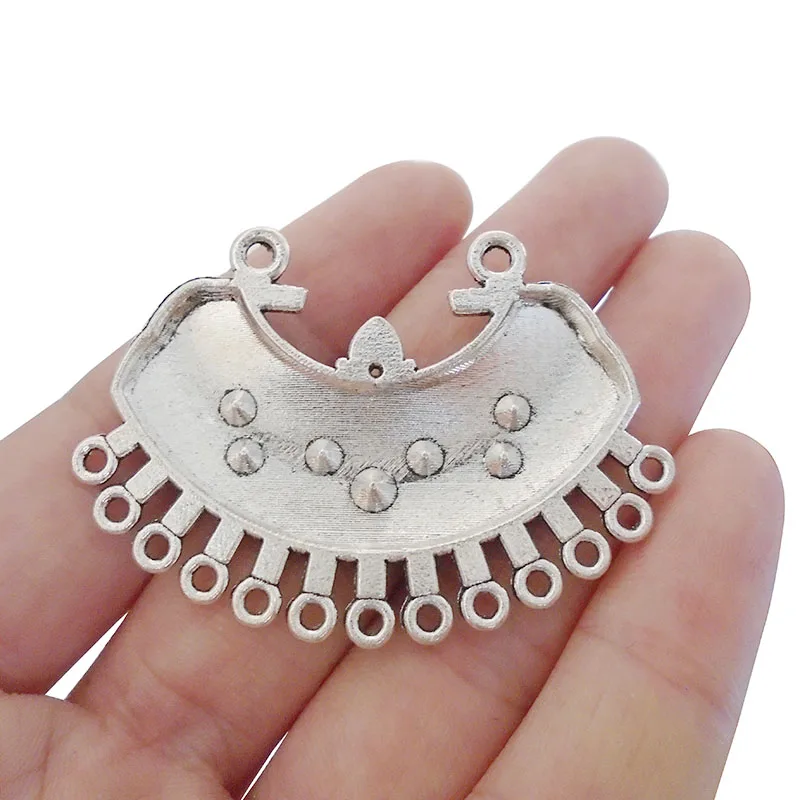 ZXZ 5pcs Tribal Enamel Bohemian Chandelier 13 Bailors Multi Strand Connectors Pendants Necklace Jewelry Making Finding | Украшения и