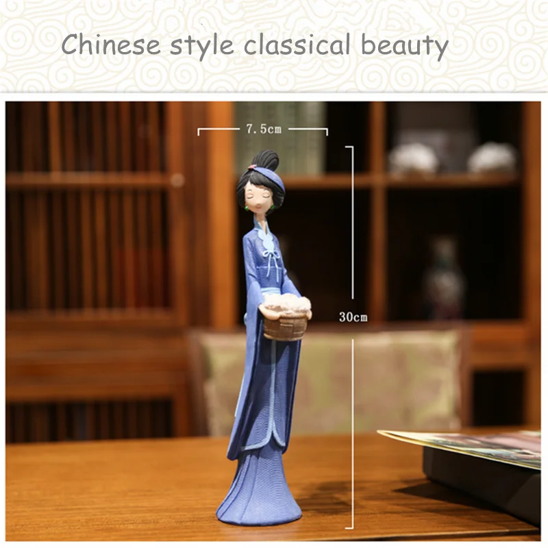 

New Chinese classical character home decoration display four beautiful women creative Chinese style craft gift living room decor