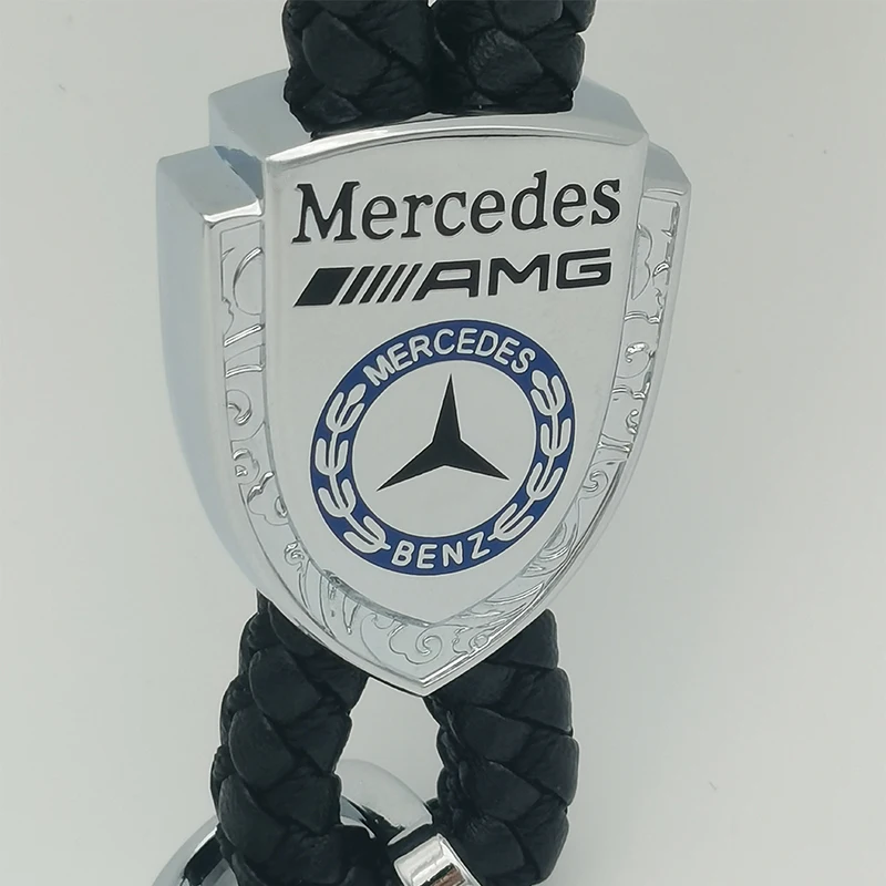 Специальный брелок для ключей Mercedes-Benz ручная работа плетеный кожаный