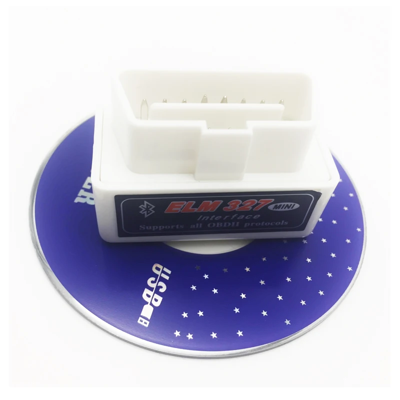 Мини elm327 считыватель кодов V2.1 автомобильный инструмент Bluetooth Функция OBD2 автомобильный диагностический инструмент ELM 327 Bluetooth 4,0 для Android/Symbian - Цвет: white elm 327 CD