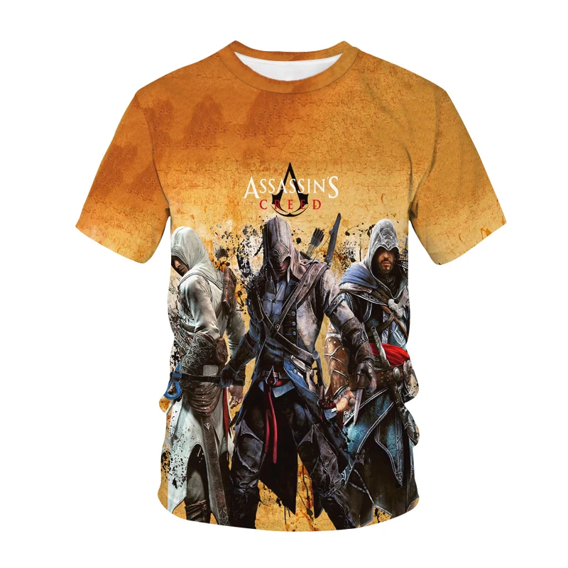 

Assassin Sunset Black T Shirt Assassins Homme T-Shirt Men 3D Amazing Short Sleeve Tshirt Best Gift Anime Tees Harajuku