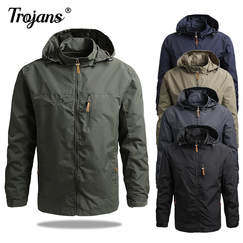 

Autumn New Men's Coat Fashion Hoody Jacket Outdoor Windbreake Climbing Jackets Zipper Cardigan Male Clothing 2021