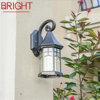 bright outdoor retro wall lamp fixture classical led light waterproof sconces for home porch villa
