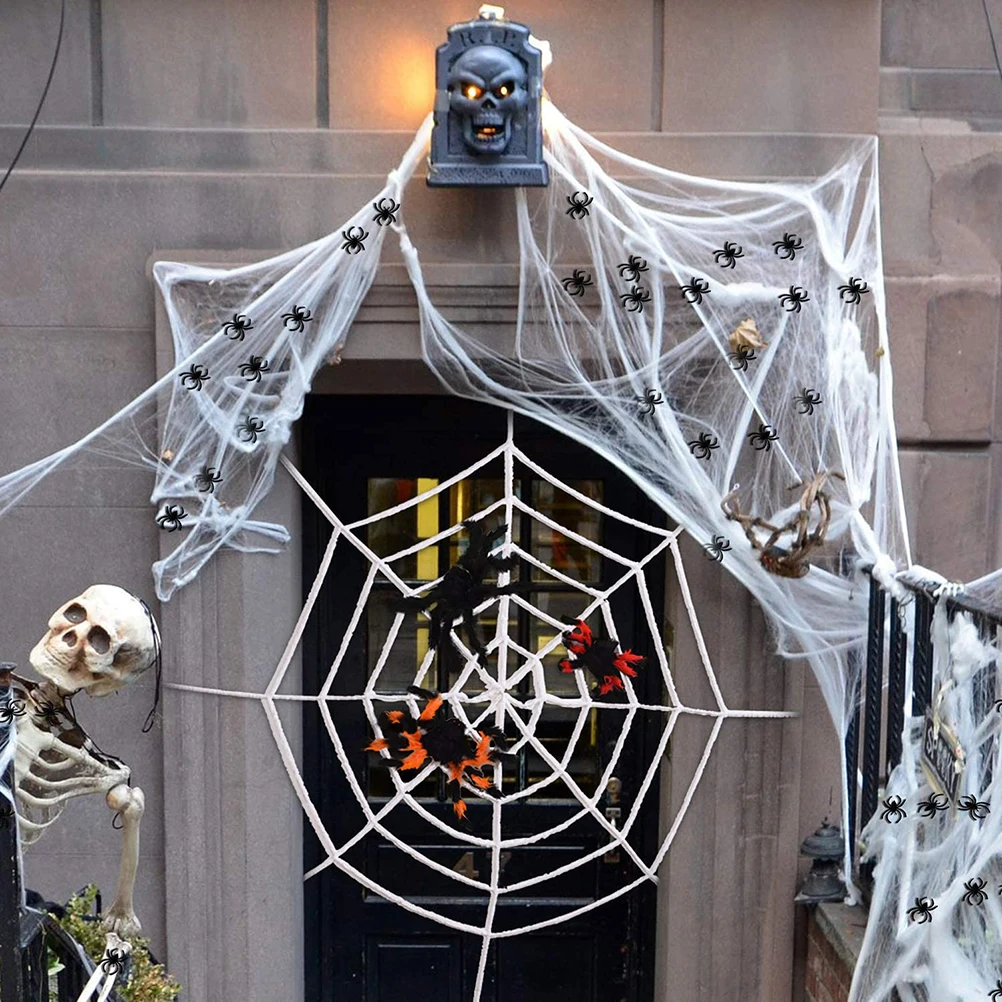 Halloween Simulation Spider Web Decoration Horror Haunted House Bar Party Supplies Trick Novelty Toy #20 | Игрушки и хобби