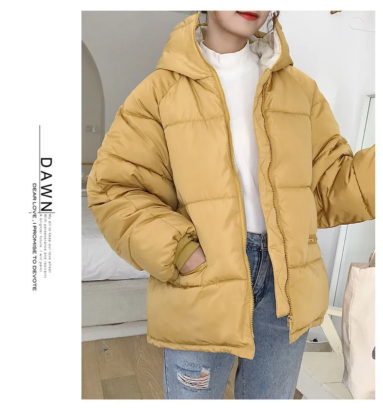 RUGOD Korean solid cotton women coat Fashion Plus Size Down Jacket Auturm winter Thicken Warm Cotton outwear parka overcoat