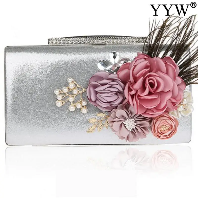 

Floral Evening Bags Luxury Designer Wallet Rhinestone Purses Clutch Evening Bags for Women Wedding Party Handbag Pochette Femme