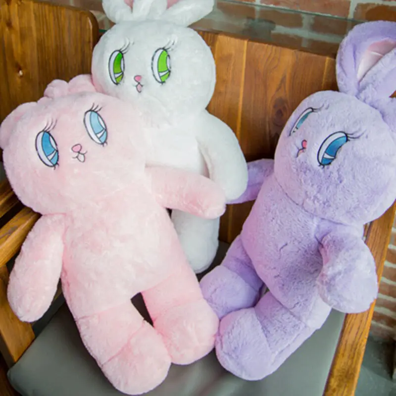 Preço Womens Pelúcia Coelho Boneca Mochila Meninas Grandes Sacos De Ombro Coelho Duplo Ombro Travesseiro Cobertor Adorável