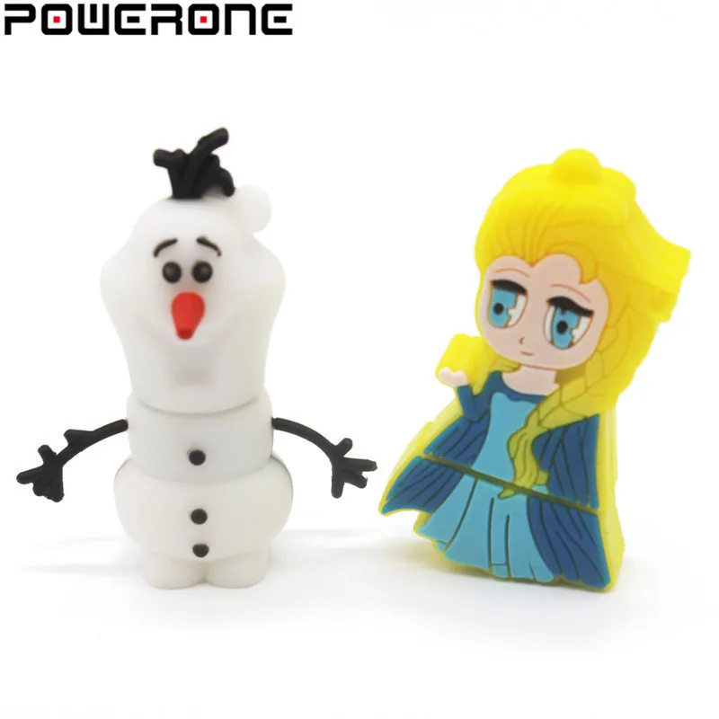 USB флеш накопитель POWERONE frozen Elsa anna olaf карта памяти с мультипликационным принтом 4