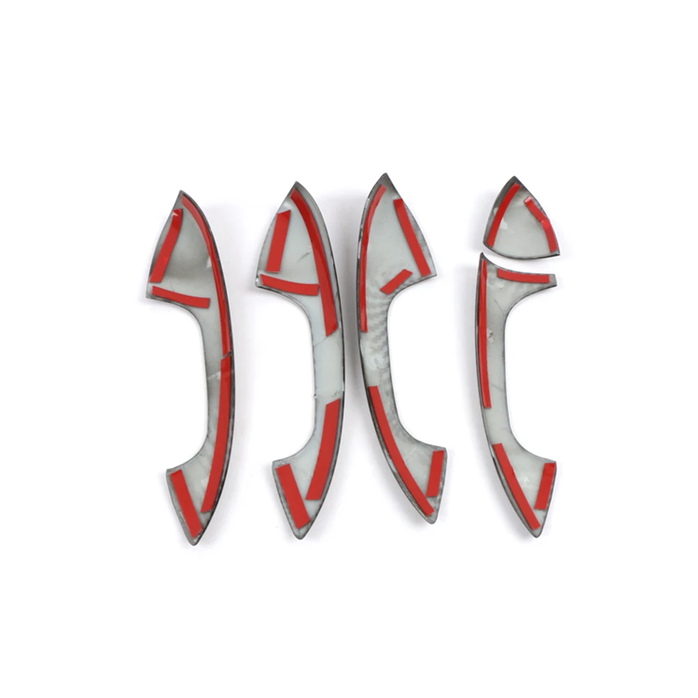 

Car Accessories ABS Carbon Door Handle Trim Frame Sticker Cover Moulding for Mercedes Benz C Class W205 GLC X253 A Class W177