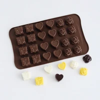 diy silicone chocolate mould baking 3d mold rose cake hearts decoration baking mold sugar craft chocolate cutter mould