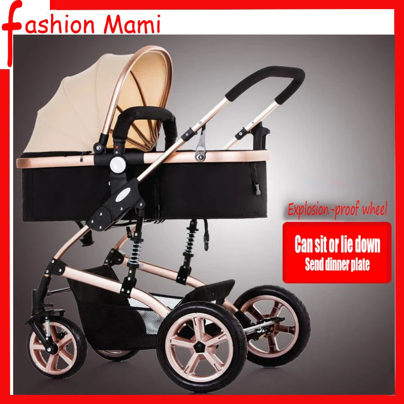 Коляска прогулочная коляска может сидеть складной амортизатор тележка легкая