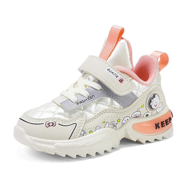 Детская повседневная обувь модные милые кроссовки для девочек на мягкой подошве