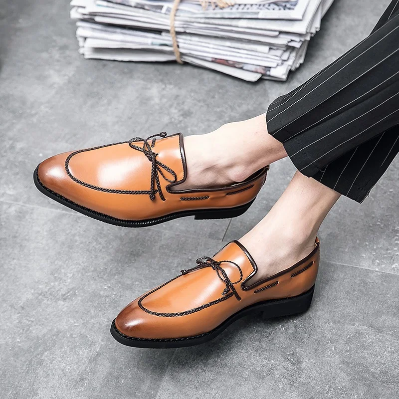 

Mens Dress Shoes Loafers Casual Shoes Men's Moccasins Men Dress Skin For Leather Man Loafers Fashion Black Stylish Summer