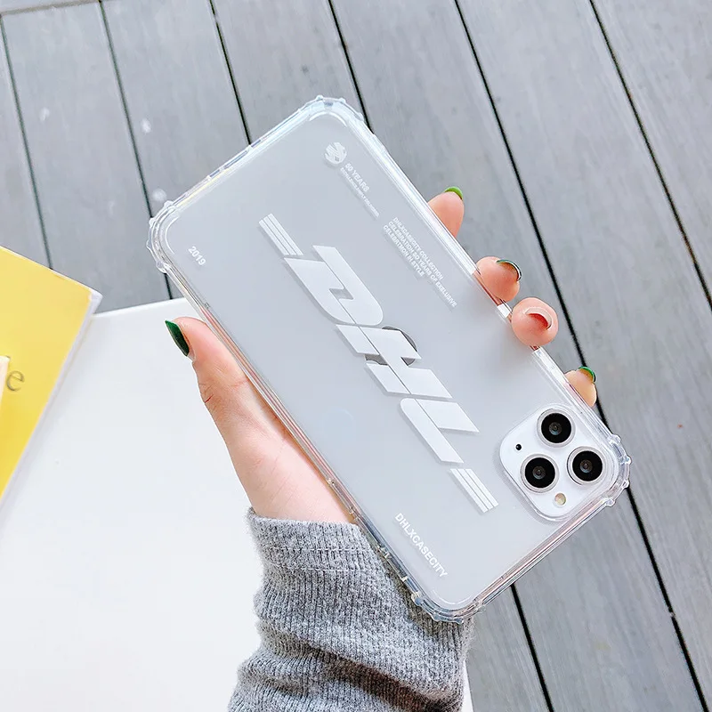 Dhl Pattern Phone Cover Case For iPhone 11 Pro Max XS Xr 8 7 6 6s Plus Luxury Soft Silicone Coque Fundas Clear Back |