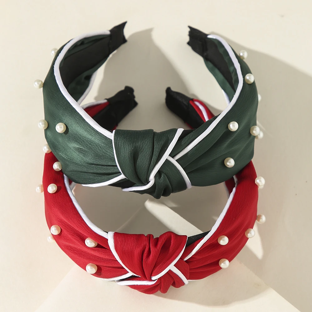 

Pearl Knotted Hairband Girls Headband Handmade Seaming Ornament Hair Bands Women Fashion Temperament Knotted Hair Accessories