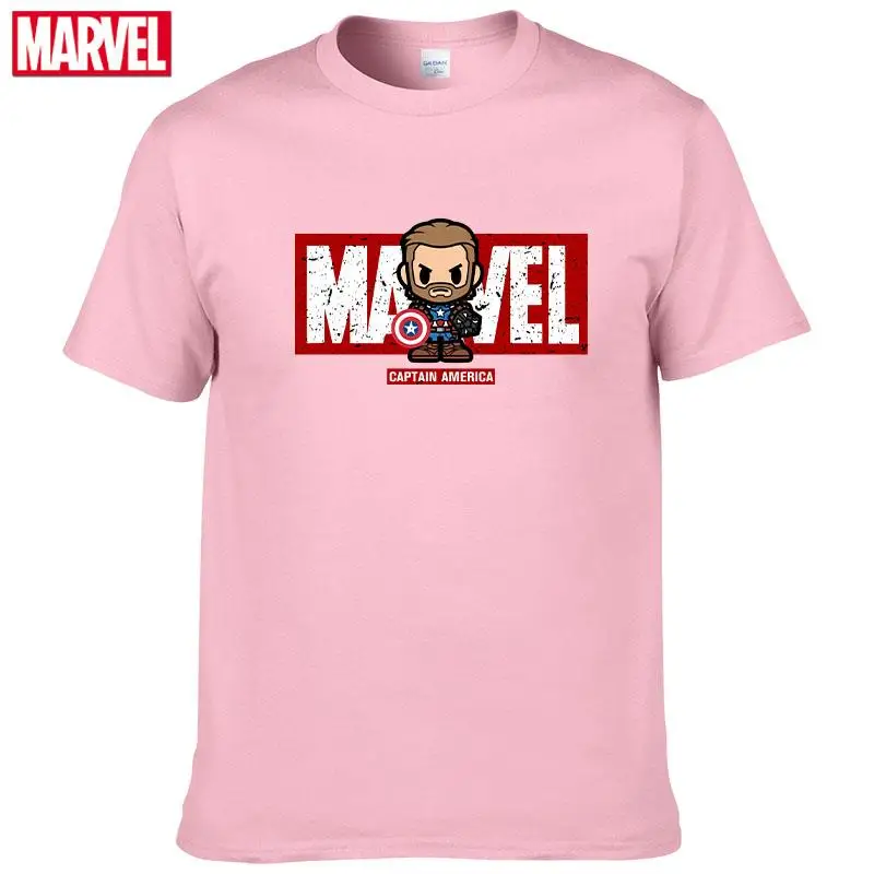 Футболка мужская с коротким рукавом из м/ф Мстители Марвел принтом Капитан