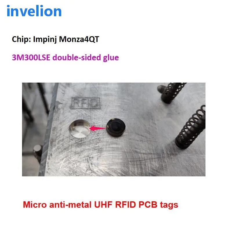 3 шт. образец micro round uhf rfid Метка на металле EPC Gen2 класс 1 пассивный impinj Monza 4QT epc gen2 для
