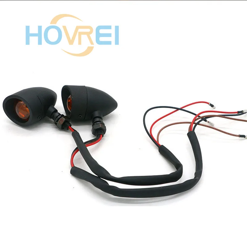 4 шт. универсальные Ретро мотоциклетные металлические поворотники пуля